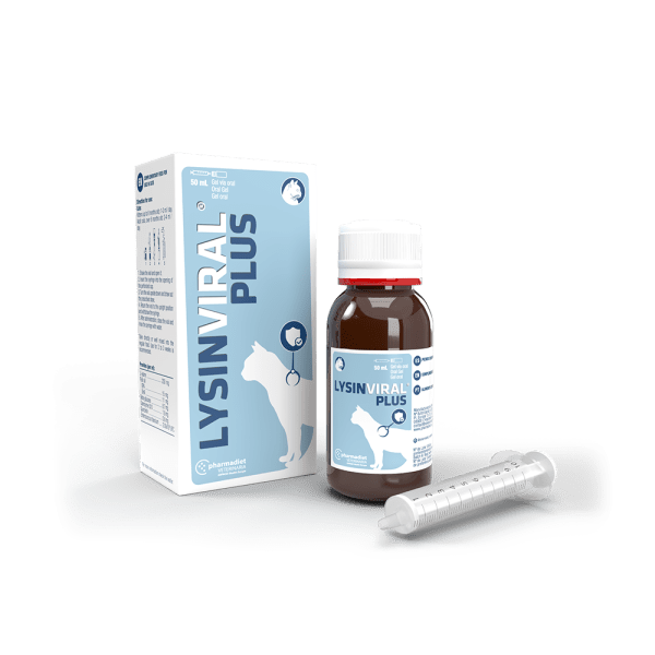 <strong>Lysinviral</strong> Plus Suplemento Nutricional, Apoyo Sistema Inmune para Gatos, frasco de 50 ml