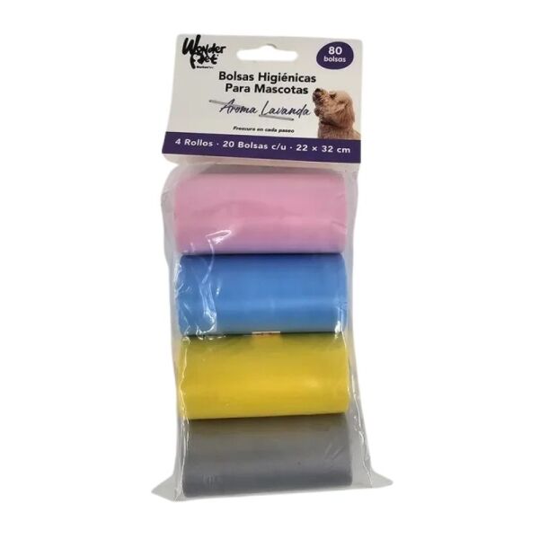 <strong>Marben Pets</strong> Set de Bolsas aroma Lavanda, 4 rollos de 20 bolsas c/u