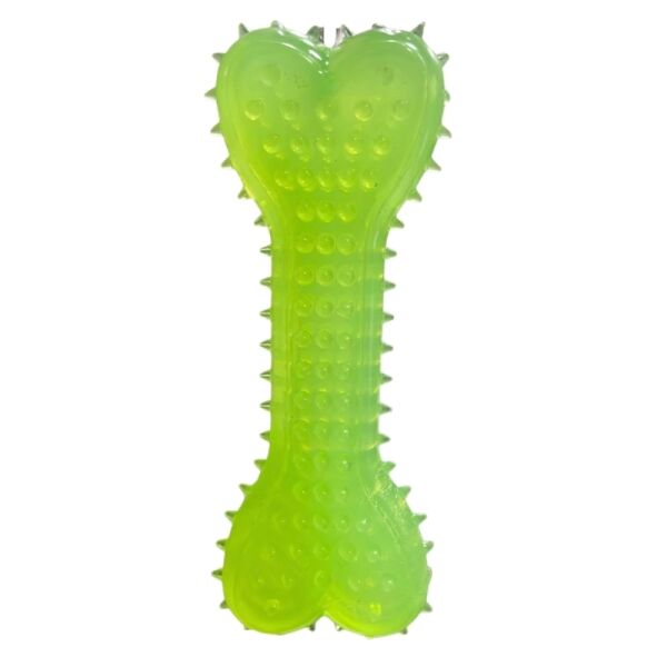 <strong>Guau!</strong> Juguete para Perros, Hueso de Goma, 10 cm, Verde