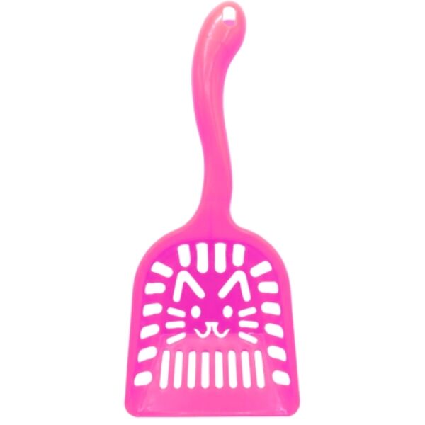 <strong>Guau!</strong> Pala Sanitaria para Gatos, Diseño Cara de Gato, Rosado