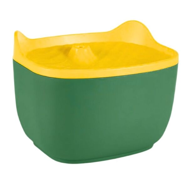 <strong>Marben Pets</strong> Fuente Bebedera Eléctrica para Gatos, Capacidad 2.5 lt, Color Amarillo y Verde
