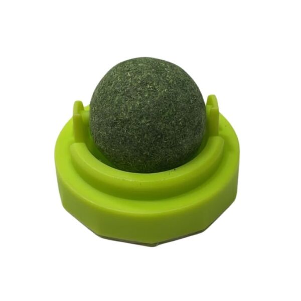 <strong>Wonder Cat</strong> juguete con Bola giratoria de Catnip, Hierba Gatera para estimulación y juego, base de 5 cm de ancho