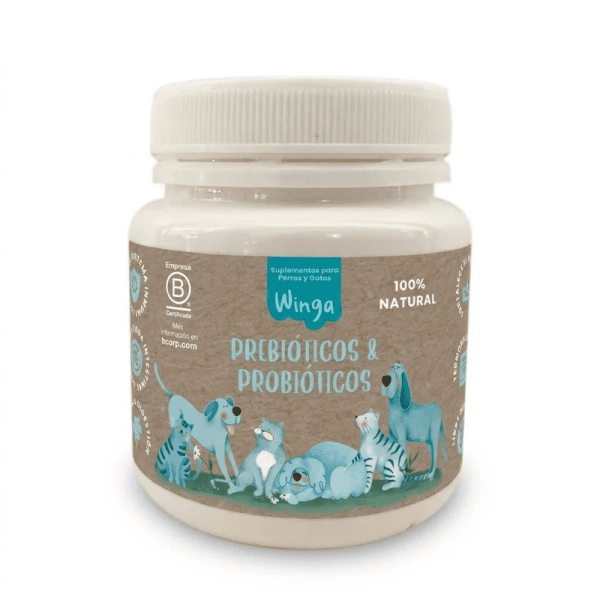 <strong>Winga</strong> Pre & Probióticos para Perros y Gatos en polvo, pote de 60 gr