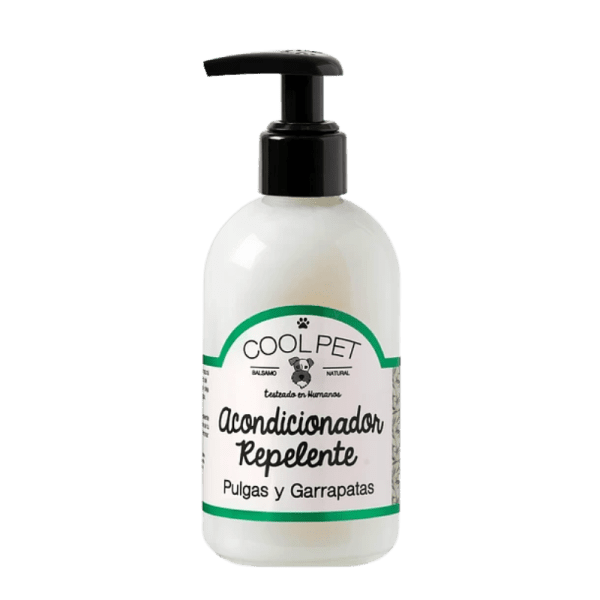 <strong>Cool Pet</strong> Acondicionador Repelente de Pulgas y Garrapatas para Perros, Botella de 250 ml