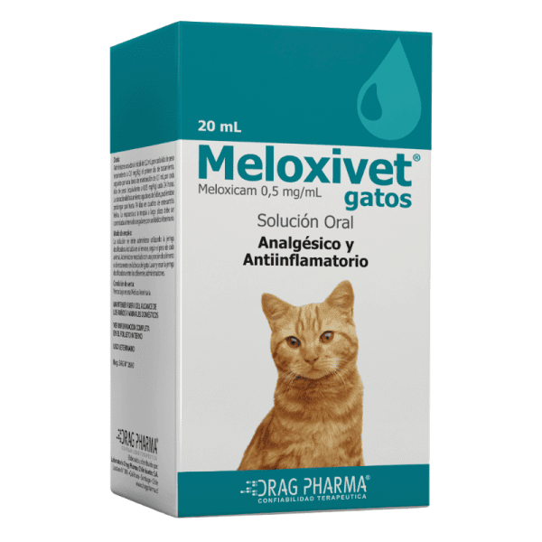 <strong>Meloxivet</strong> Gatos Solución Oral, Analgésico y Antiinflamatorio para Gatos, frasco de 20 ml