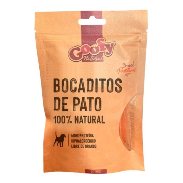 <strong>Goofy</strong> Bocaditos de Pato 100% Natural, Snack Liofilizado para Perro, envase de 20 gr