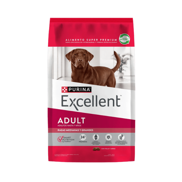 <strong>Purina Excellent</strong> Alimento Seco para Perros, Adulto, Raza Mediana/Grande, bolsa de 12 kg