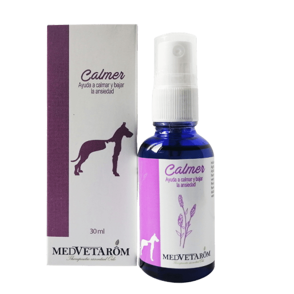 <strong>Calmer</strong> Spray para Ansiedad y Calmante para Perros y Gatos, botella 30 ml