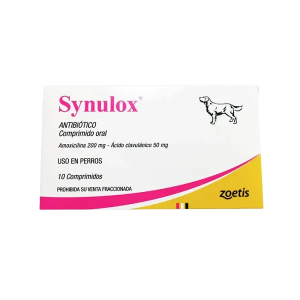 <strong>Synulox</strong> (amoxicilina / clavulanato de potasio), Antibiótico para Perros y Gatos, 250 mg, 10 comprimidos masticables