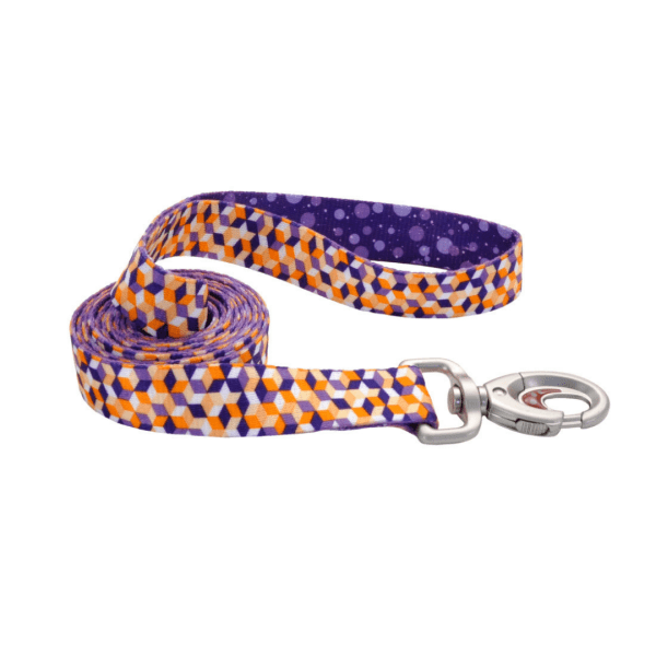 <strong>Coastal</strong> Sublime Cubes Purple, Correa/Trailla de Polyester para Perros, Medidas: 1,8 mt de largo, 2,5 cm de ancho