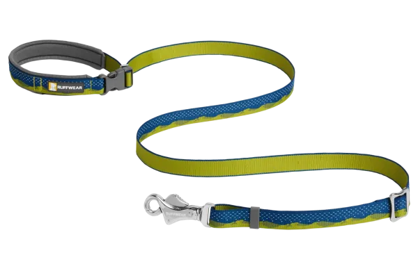 <strong>Ruffwear</strong> Crag Green Hills, Correa Reflectante de Polyester Duradero y Resistente para Perros, Medidas: 1,1 a 1,8 mt de largo, 19 mm de ancho