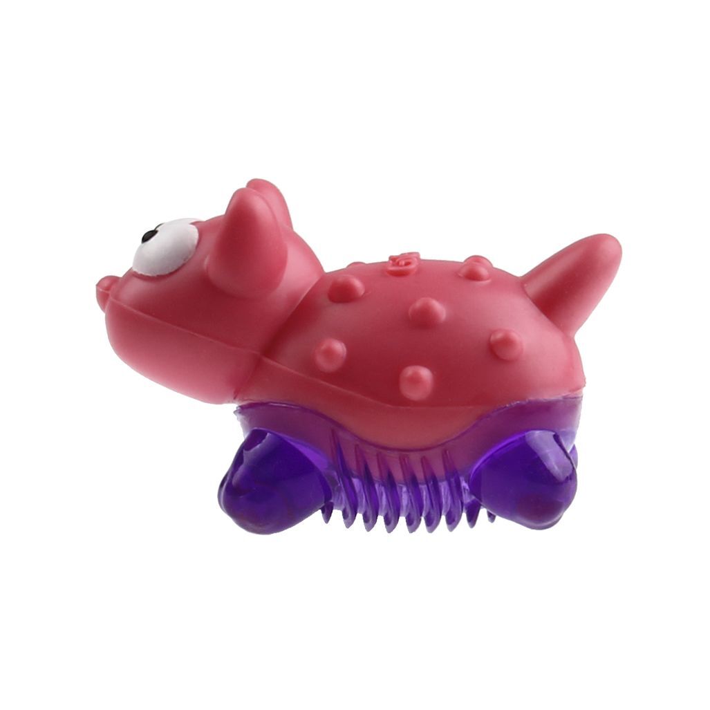 <strong>GiGwi</strong> Suppa Puppa Gato, Juguete Masticable para Cachorros, Goma TPR Rosada - Imagen 5
