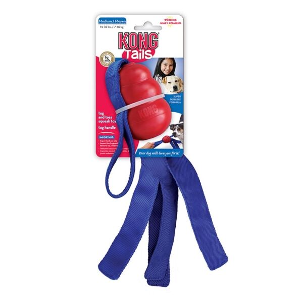 <strong>KONG</strong> Tails, Juguete Interactivo con Mordedor para Perros, Tallas M-L