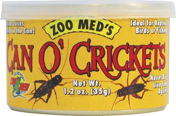 <strong>Zoo Med's</strong> Can O' Crickets, Alimento para Reptiles, Pájaros y Roedores, Grillos Adultos, 60 unidades, en lata - Imagen 2