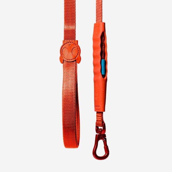 <strong>Zee.Dog</strong> Air Leash Crimson, Correa Anti-Tirones de Polyester Suave de Alta Resistencia para Perros, Naranjo, 1.25 mt x 2.5 cm - Imagen 2