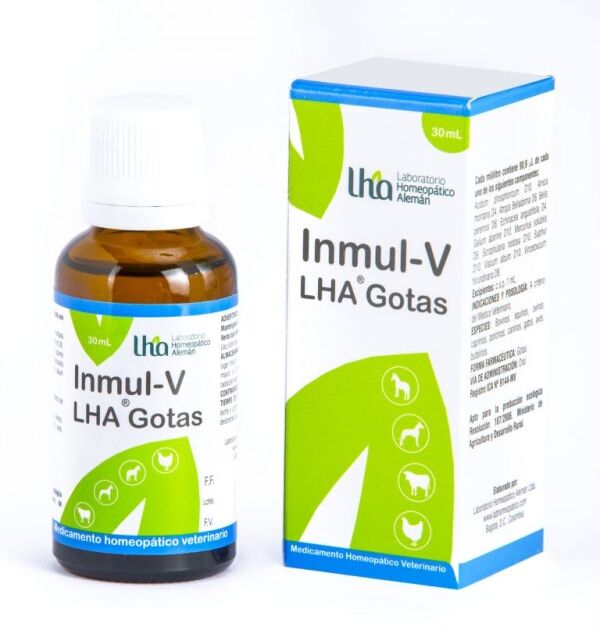 <strong>Inmul‑V LHA</strong> Suplemento Homeopático, Inmunoestimulante para Perros, Gatos y más, gotario de 30 ml