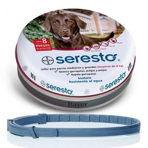 <strong>Seresto</strong> Collar Antipulgas y Garrapatas para Perros y Gatos, 1 unidad, 7-8 meses de protección - Imagen 2