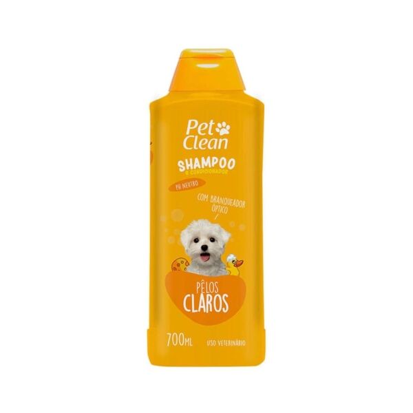<strong>Pet Clean</strong> Shampoo y Acondicionador Pelos Claros para Perros y Gatos, Capacidad de 700 ml