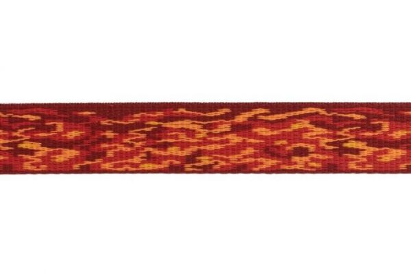 <strong>Ruffwear</strong> Flat Out Ember Distortion, Correa Manos Libres de Polyester Duradero y Resistente para Perros, Medidas: 1,8 mt de largo, 25 mm de ancho - Imagen 2