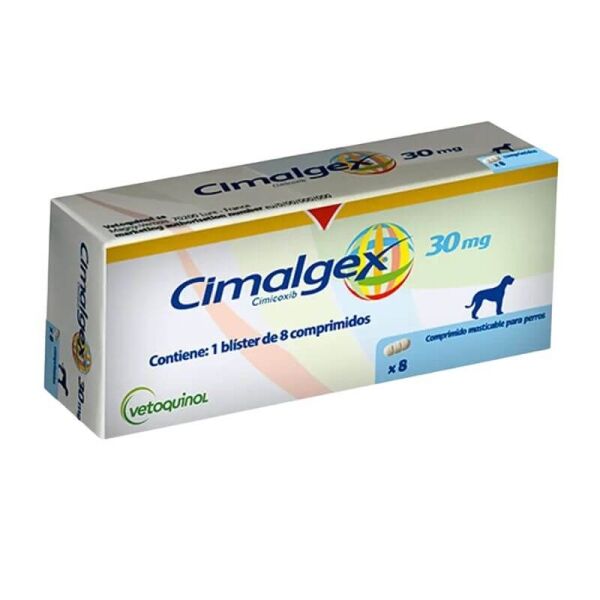 <strong>Vetoquinol</strong> Cimalgex 30 mg, Alivio Eficaz del Dolor e Inflamación Osteoartritis en Perros, 1 blíster de 8 comprimidos