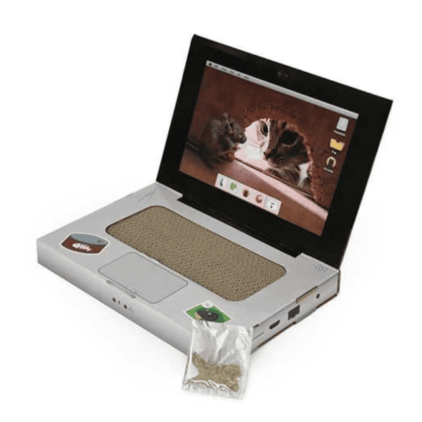 <strong>BRNX</strong> Rascador Catbook, Tamaño: 33 x 23 x 4,5 cm, Incluye Paquete de hierba gatera