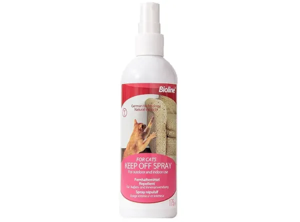 <strong>Bioline</strong> Keep Off Spray Repelente para Gatos, Modificador de Conducta Seguro y Eficaz, Sin Alcohol ni Olor Desagradable, pH Neutro, 175 ml