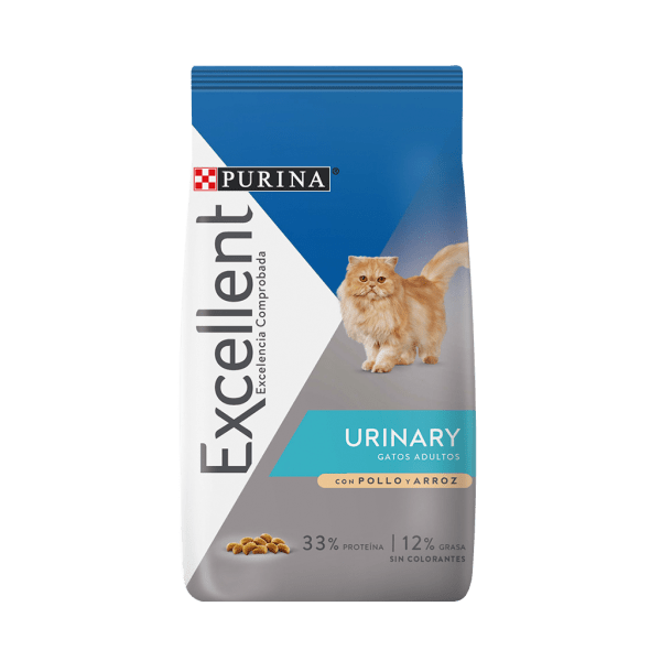 <strong>Purina Excellent</strong> Urinary, Alimento Seco para Gatos Adultos, Cuidado Tracto Urinario, Pollo y Arroz, bolsa de 1-7,5 kg