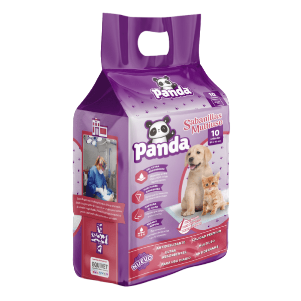 <strong>Panda</strong> Sabanillas Multiuso para Mascotas, Aroma Atractivo, 60 x 90 cm, 10 Unidades