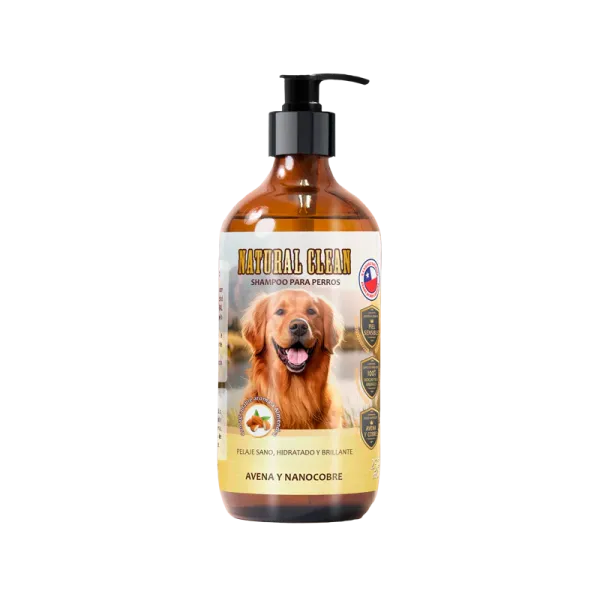 <strong>Natural Clean</strong> Shampoo Antiviral y Antibacteriano para Perros, Avena y Aloe Vera, Botella de 250 ml