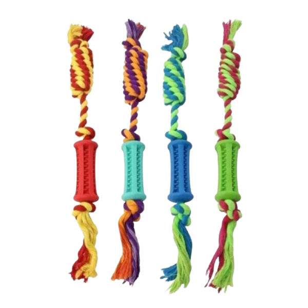 <strong>Warrior</strong> Dental Stick, Juguete con Cuerda de Algodón para Perros, Higiene Bucal y Entretenimiento