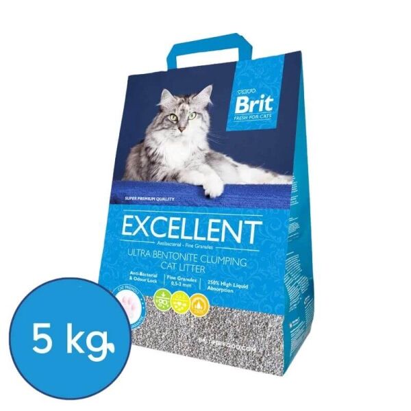 <strong>Brit</strong> Fresh for Cats Excellent, Arena Sanitaria Aglomerante para Gatos, Bentonita, 5 kg