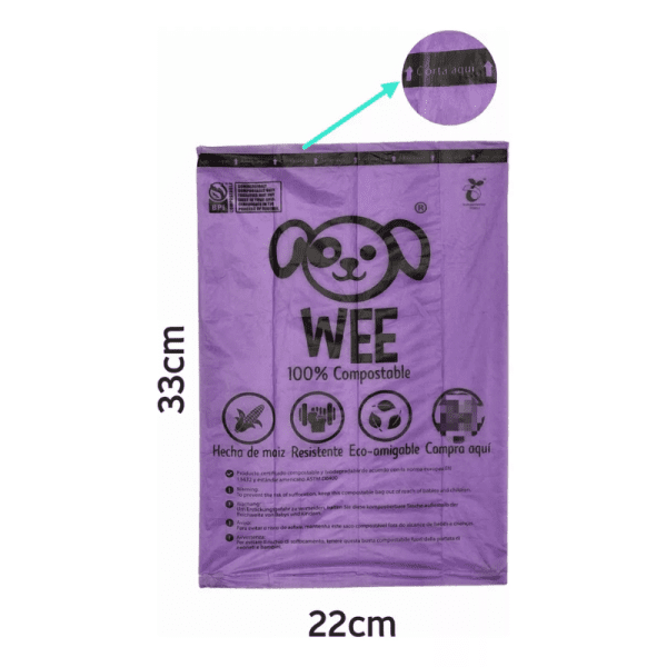 <strong>Wee</strong> Rollo de Bolsa Compostable para Desechos de Perros - Imagen 3