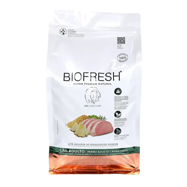 <strong>Biofresh</strong> Super Premium, Alimento Seco para Perros Adultos, Razas Pequeñas, Cerdo Piña Arroz y Hierbas, bolsa de 10.1 kg