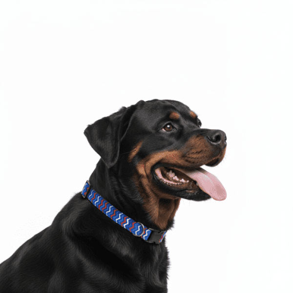 <strong>Wonder Dog</strong> JW, Collar para Perros, Rayas Azul Rojo, Talla XL - Imagen 2