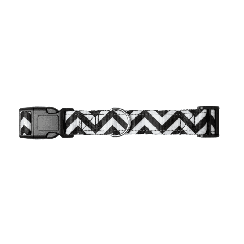 <strong>Wonder Dog</strong> JW, Collar para Perros, Rayas Blanco Negro, Talla L