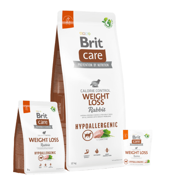 <strong>Brit Care</strong> Weight Loss Alimento Seco para Perros Hipoalergénico, Pérdida de Peso, Conejo, bolsa de 1-3-12 kg