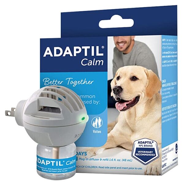 <strong>Adaptil Calm</strong> Difusor y Repuesto, Feromonas para Control de Ansiedad en Perros, kit con difusor y 48 ml