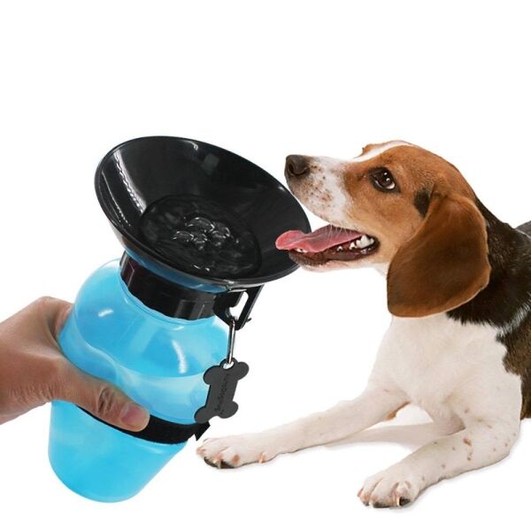 <strong>Marben Pets</strong> Bebedero Portátil para Perros, Botella y Bowl Integrado, Capacidad 500 ml, Color Azul - Imagen 3