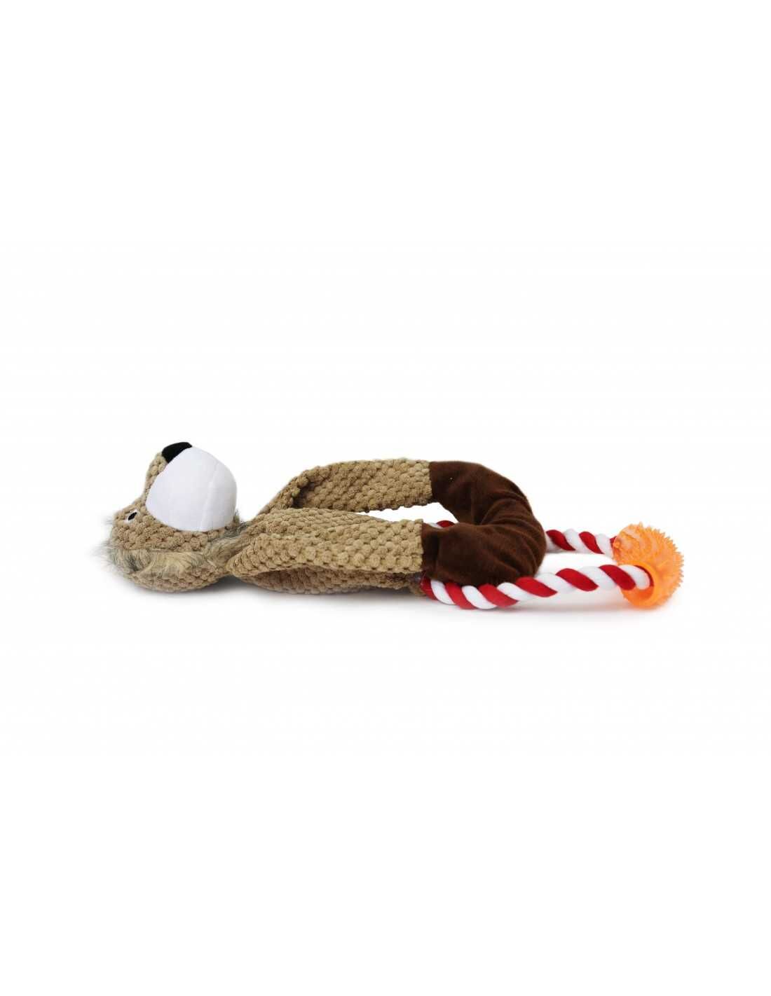 <strong>BRNX</strong> León XL, Juguete Resistente con Cuerda para Perros, Chirriador Interno - Imagen 4