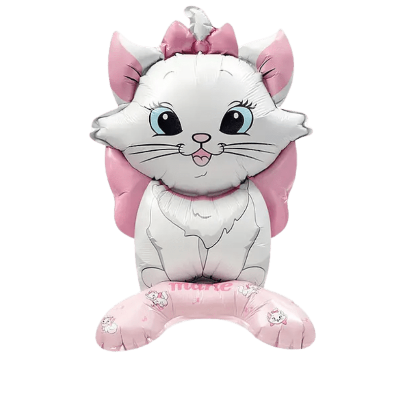 <strong>Mr Party</strong> Globo Mylar, Gato Blanco con Rosado, 35 x 60 cm