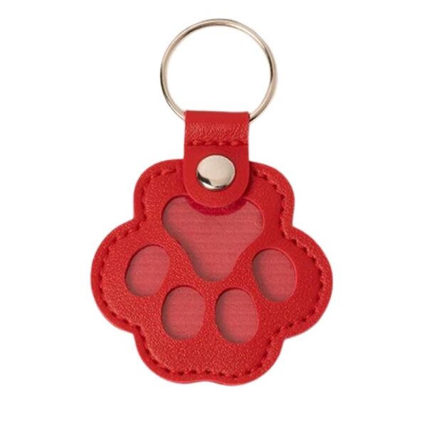<strong>Guau!</strong> Llavero Guardapelos en Forma de Patita, Color Rojo