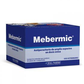 <strong>Mebermic</strong> Antiparasitario Interno para Perros y Gatos, 1 comprimido (dosis cubre 10 kg) - Imagen 2