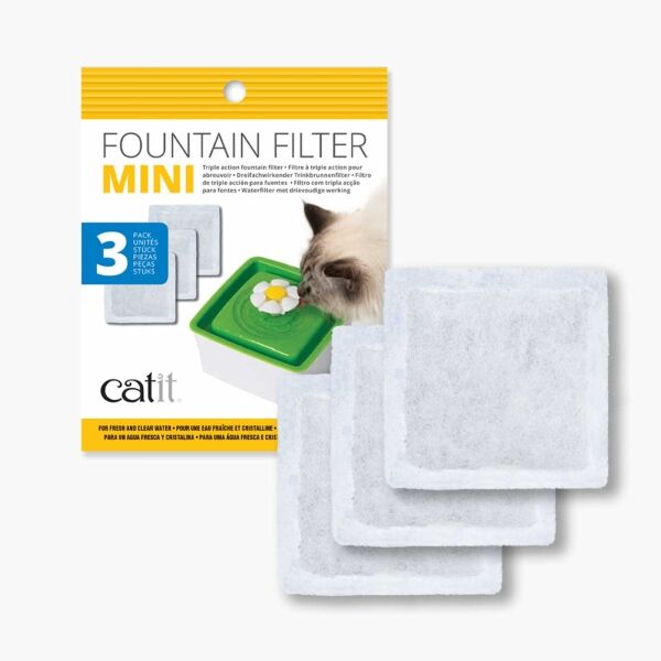 <strong>Catit</strong> Mini Flower Fountain, Filtros de Repuesto para Fuentes, 3 Unidades