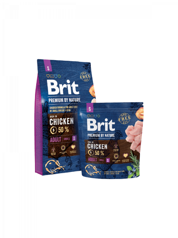 <strong>Brit Premium By Nature</strong> Alimento Seco para Perros, Adulto, Raza Pequeña, Pollo, bolsa de 3-8 kg