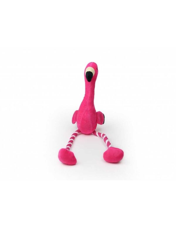 <strong>BRNX</strong> Flamenco Interactivo de Juguete con Chirriador y Cuerda para Perros, Material Resistente - Imagen 2