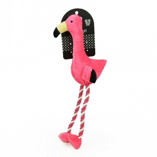 <strong>BRNX</strong> Flamenco Interactivo de Juguete con Chirriador y Cuerda para Perros, Material Resistente