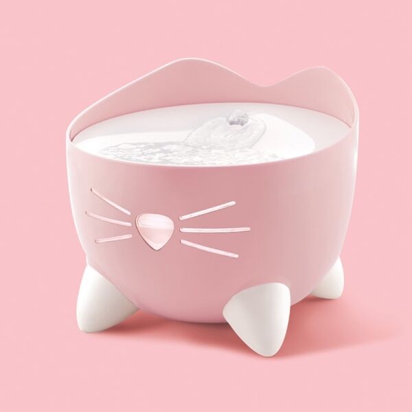 <strong>Catit</strong> Pixi, Fuente Bebedera para Gatos, Rosa con Filtros, Capacidad 2.5 lt - Imagen 2