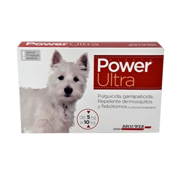 <strong>Power</strong> Ultra Solución Tópica, Antiparasitario Externo para Perros, 1 pipeta (dosis mensual) - Imagen 5