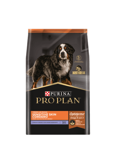 <strong>Purina Pro Plan</strong> Sensitive Skin, Alimento Seco para Perros Piel Sensible, Adulto, Cordero, bolsa de 3-12 kg