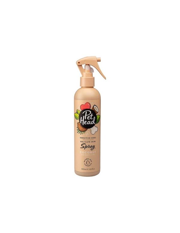 <strong>Pet Head</strong> Sensitive Soul Spray para Perros, Fragancia de Coco, Sin Enjuague, 300 ml